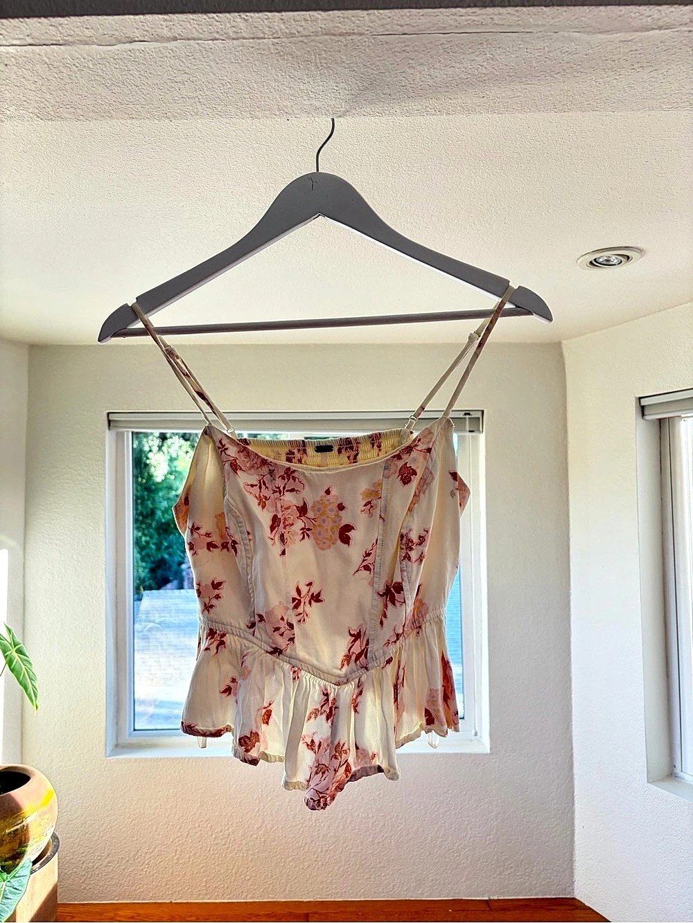 Free People Floral Camisole in Pink & White